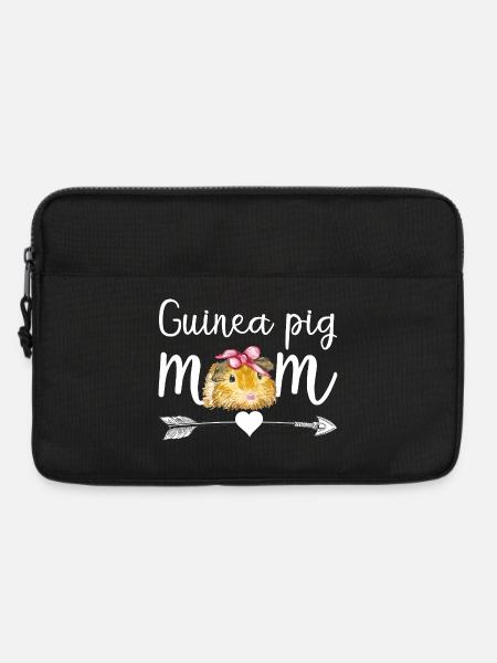 Meerschweinchen-Mama süßes Haustier-Liebhaber-Shirt - Laptoptasche 13" - Schwarz