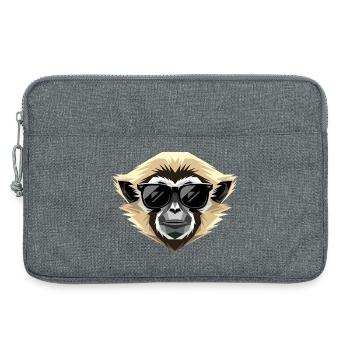 Gibbon Singe Mainblanche Gibbon Singe Lar mignon - Sacoche pour ordinateur portable 13 pouces - gris chiné - Devant