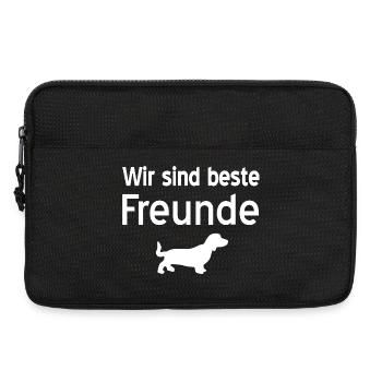 Dackel - Laptoptasche 13" - Schwarz - Vorne