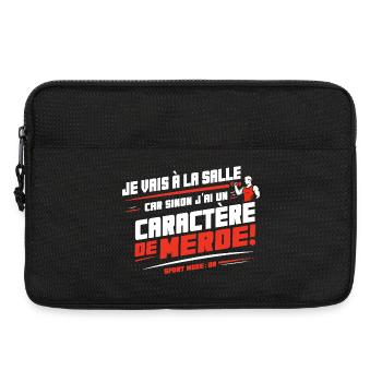 Je vais à la salle sinon j’ai un caractère de - Sacoche pour ordinateur portable 13 pouces - noir - Devant