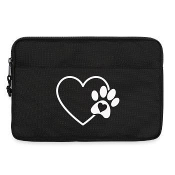 Heart Paw Love - Laptop bag 13" - black - Front
