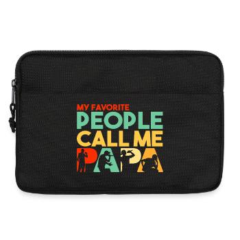 My Favorite People Call Me Papa Rapper Slogan - Laptop bag 13" - black - Front