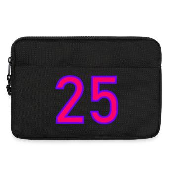 25. 25 JAHRE. 25. JUBILÄUM. 25 JAHRESJUBILÄUM. - Laptoptasche 13" - Schwarz - Vorne