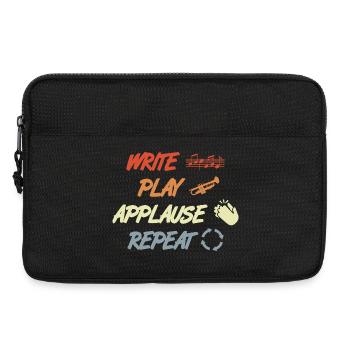 Write Play Applause Repeat - Laptop bag 13" - black - Front