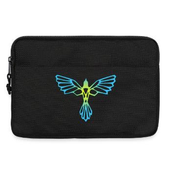 L'envol de l'oiseau bleu et jaune - Sacoche pour ordinateur portable 13 pouces - noir - Devant