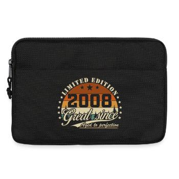 2008 Vintage Rétro Cadeau d’anniversaire - Sacoche pour ordinateur portable 13 pouces - noir - Devant