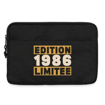 1986 40 ans Anniversaire Vintage Cadeau - Sacoche pour ordinateur portable 13 pouces - noir - Devant