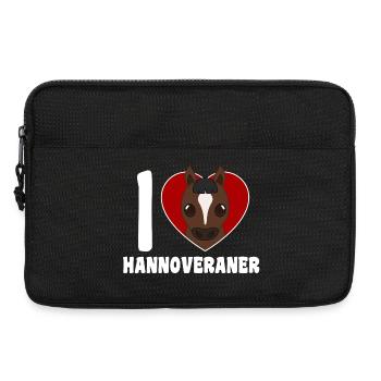 J’adore les Hanovriens - cœur - Sacoche pour ordinateur portable 13 pouces - noir - Devant