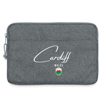 Cardiff, Wales, elegantes Design Cardiff - Laptoptasche 13" - Grau meliert - Vorne