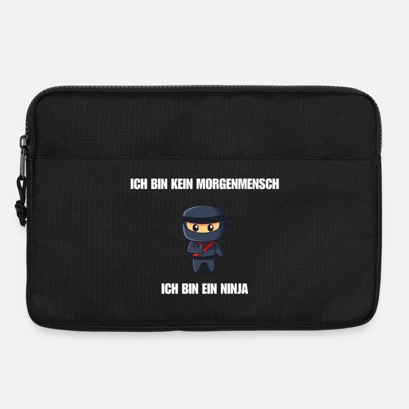Ich bin kein Morgenmensch - Ich bin ein Ninja - Laptoptasche 13" - Schwarz