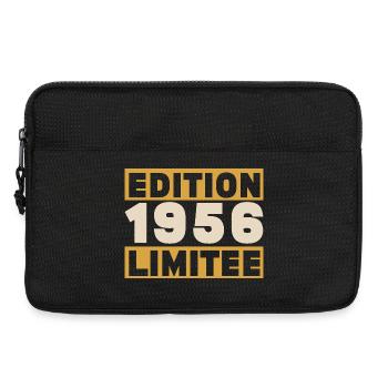 1956 70 ans Anniversaire Vintage Cadeau - Sacoche pour ordinateur portable 13 pouces - noir - Devant