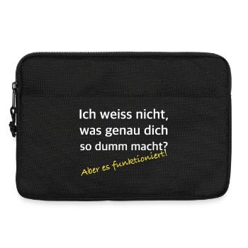 Was dich so dumm macht – Es funktioniert - Laptoptasche 13" - Schwarz - Vorne