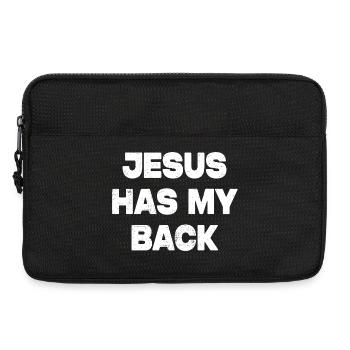 Jésus me soutient - Sacoche pour ordinateur portable 13 pouces - noir - Devant