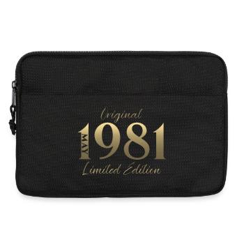45. Geburtstag Geschenk Mann Original Mai 1981 - Laptoptasche 13" - Schwarz - Vorne