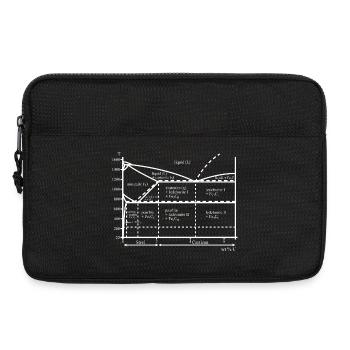 Iron Carbon Diagram Nerd Ferrite Steel - Laptop bag 13" - black - Front