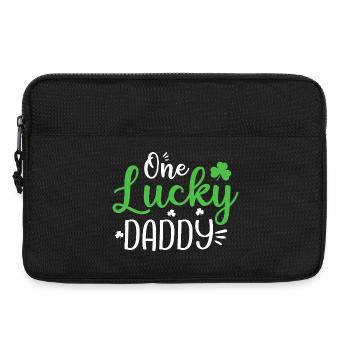 One Lucky Daddy St Patrick Tee - Laptop bag 13" - black - Front
