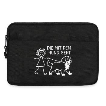 Berner Sennenhund Spruch Hundehalterin Humor - Laptoptasche 13" - Schwarz - Vorne