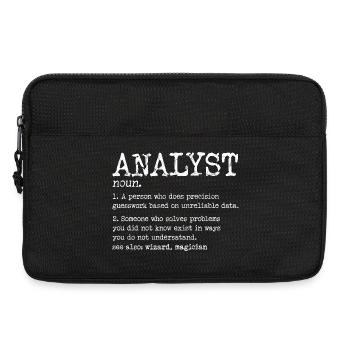 Glyphes d’analystes : Typographie de données vintage - Sacoche pour ordinateur portable 13 pouces - noir - Devant