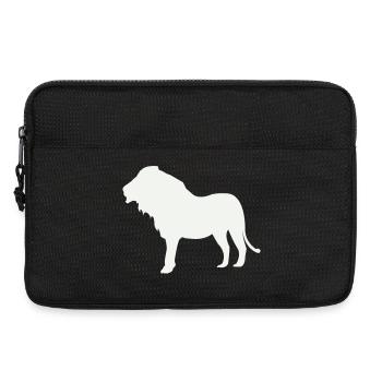 Lion Silhouette Moonlight - Laptop bag 13" - black - Front