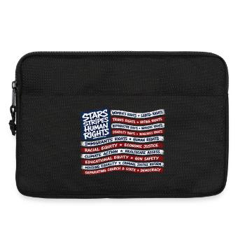 Gerechtigkeit in Sternen und Streifen - Laptoptasche 13" - Schwarz - Vorne