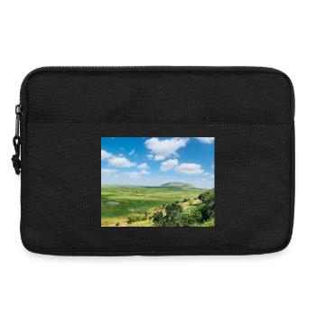 Paysage steppe avec un lac - Sacoche pour ordinateur portable 13 pouces - noir - Devant