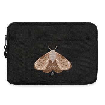 Papillon de nuit terreux avec motif botanique - Sacoche pour ordinateur portable 13 pouces - noir - Devant