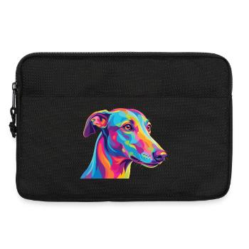 Watercolor Greyhound Colorful Sighthound Art - Laptop bag 13" - black - Front