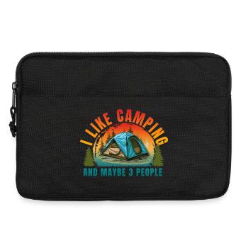 ICH CAMPE GERNE UND VIELLEICHT DREI LEUTE - Laptoptasche 13" - Schwarz - Vorne