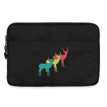 Antilopen Silhouetten Vintage - Laptoptasche 13" - Schwarz - Vorne