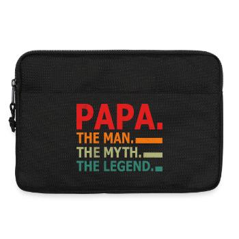 Légende du mythe de Papa l’Homme - Sacoche pour ordinateur portable 13 pouces - noir - Devant