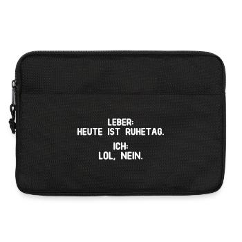 Leber hat Ruhetag - Laptoptasche 13" - Schwarz - Vorne