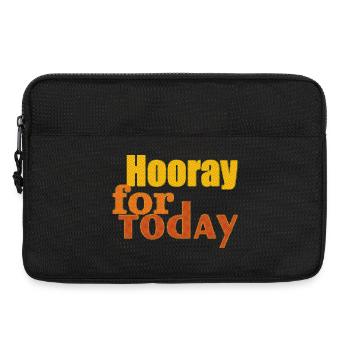 hooray for today - Laptoptasche 13" - Schwarz - Vorne