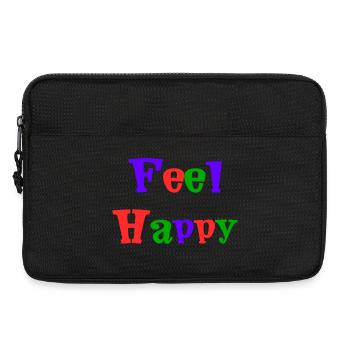 HAPPY. FREE. FREEDOM. WELFARE. ZEN. MEDITATION. - Laptop bag 13" - black - Front