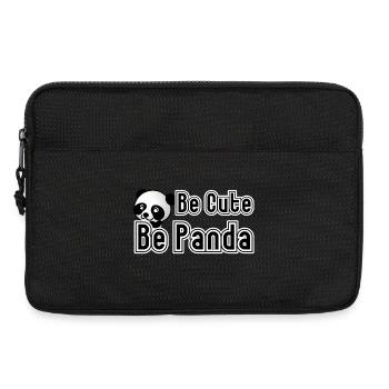 Be Panda, Pandabär, Tier, Fun, Geschenk, Spruch - Laptoptasche 13" - Schwarz - Vorne