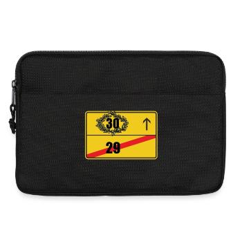 Ortsschild 30. Geburtstag Geschenk - Laptoptasche 13" - Schwarz - Vorne
