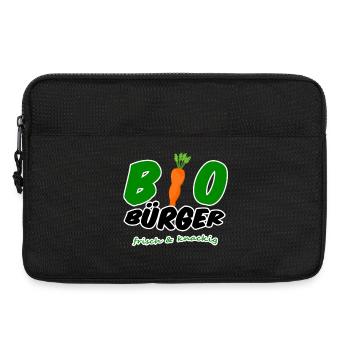 Bio Bürger vegan vegetarisch Spruch Geschenk - Laptoptasche 13" - Schwarz - Vorne