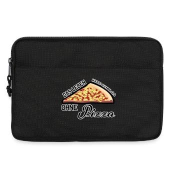 Pizza Leben Pizzeria Party Italien Geschenk Spruch - Laptoptasche 13" - Schwarz - Vorne