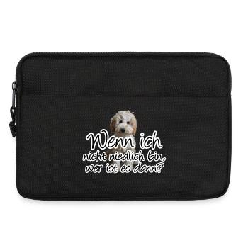 Niedlicher Hund - Tiere, Fun, Sprüche, Geschenk - Laptoptasche 13" - Schwarz - Vorne