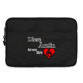 Ärztin fürs Herz Ärzte, Medizin, Sprüche,Geschenk - Laptoptasche 13" - Schwarz - Vorne