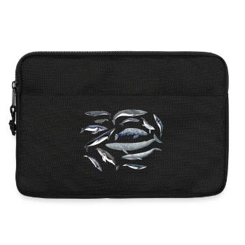 Baleines famille - famille des baleines - Baleines - Sacoche pour ordinateur portable 13 pouces - noir - Devant
