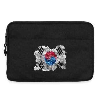 Korea (South) vintage flag - Laptop bag 13" - black - Front