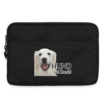 Hund sei Dank Tier Haustier Hunde Spruch Geschenk - Laptoptasche 13" - Schwarz - Vorne
