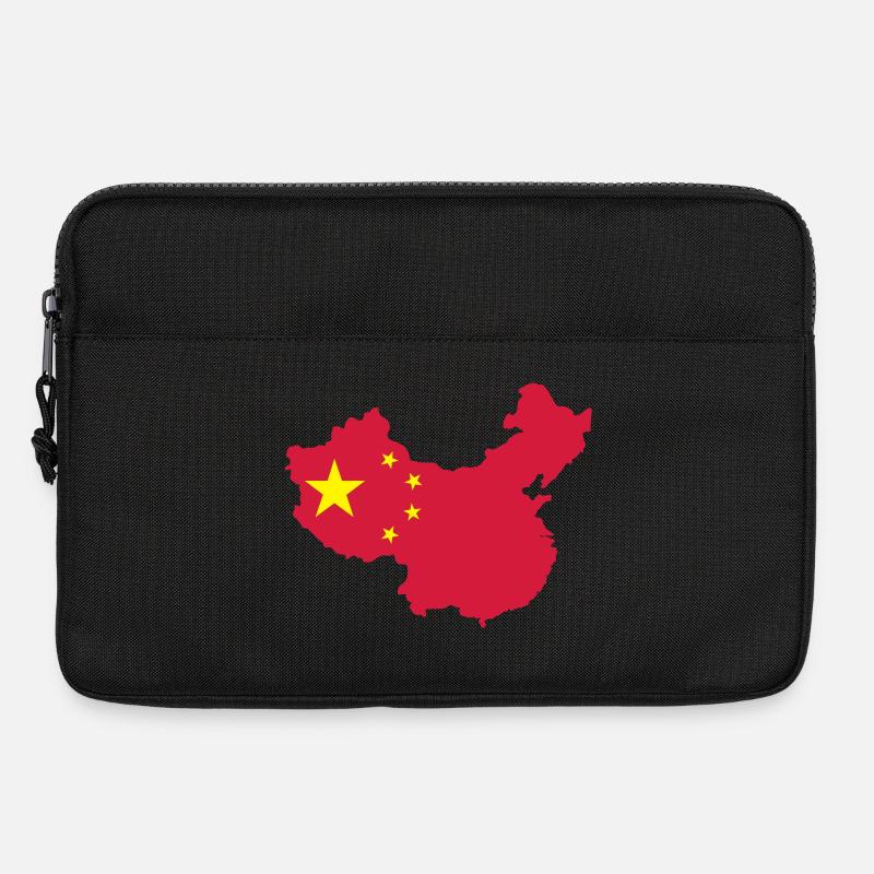 Karte von China - Laptoptasche 13" - Schwarz