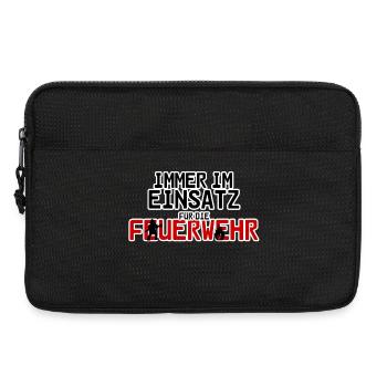 Feuerwehr Feuerwehrmann Spruch Geschenk Beruf - Laptoptasche 13" - Schwarz - Vorne