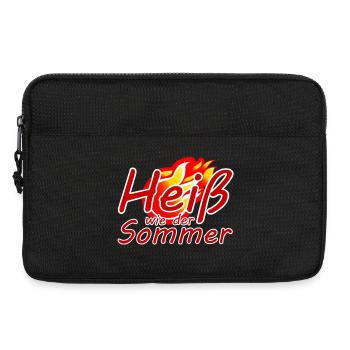 Sommer heiß HItze Spruch - Laptoptasche 13" - Schwarz - Vorne