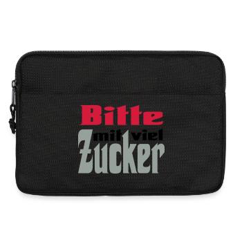 Bitte viel Zucker - Laptoptasche 13" - Schwarz - Vorne