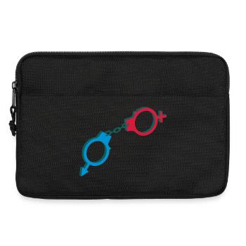 Handschellen männlich und weibliches Symbol - Laptoptasche 13" - Schwarz - Vorne