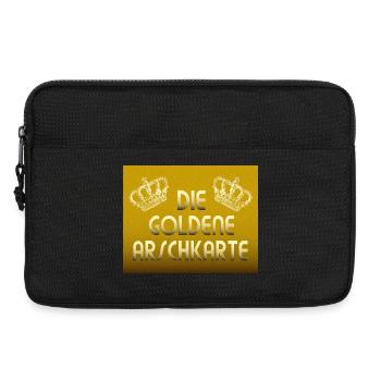 Die Goldene Arschkarte - Laptoptasche 13" - Schwarz - Vorne
