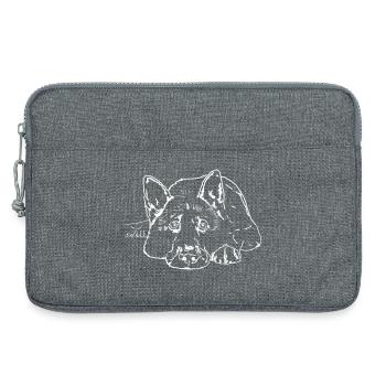 Schäferhund - Laptoptasche 13" - Grau meliert - Vorne