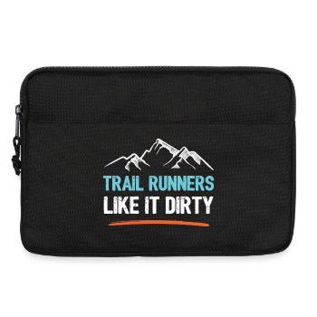 Trail Runners Like It Dirty - Laptoptasche 13" - Schwarz - Vorne